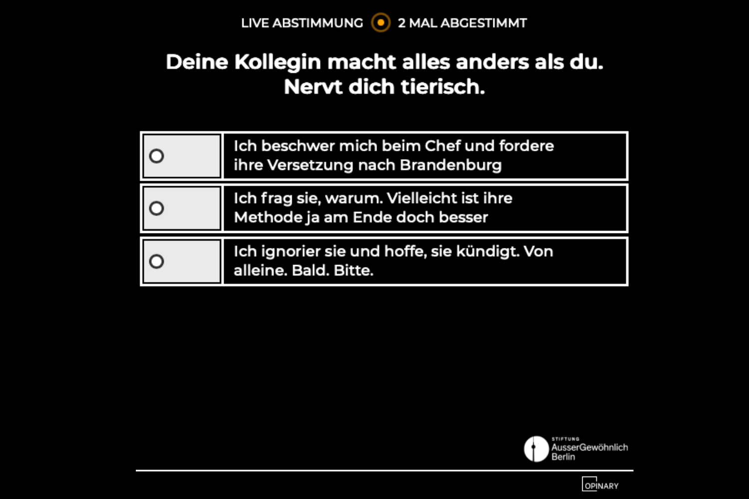 Deine Kollegin macht alles anders als du. Nervt dich tierisch.