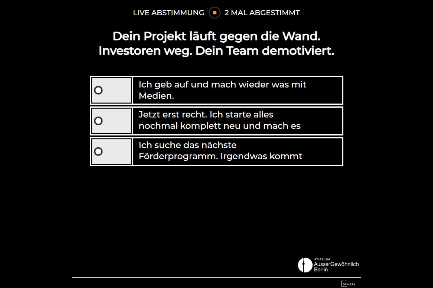 Dein Projekt läuft gegen die Wand. Investoren weg. Dein Team demotiviert.