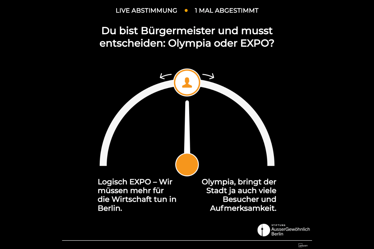 Du bist Bürgermeister und musst entscheiden: Olympia oder EXPO?