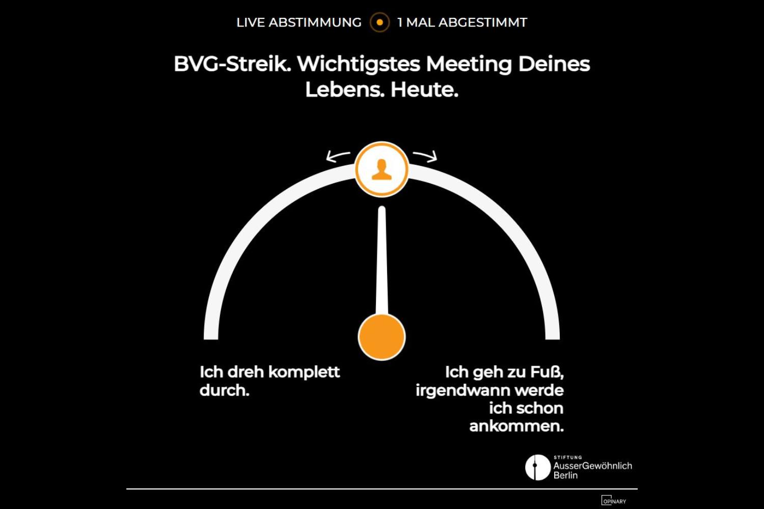 BVG-Streik. Wichtigstes Meeting Deines Lebens. Heute.