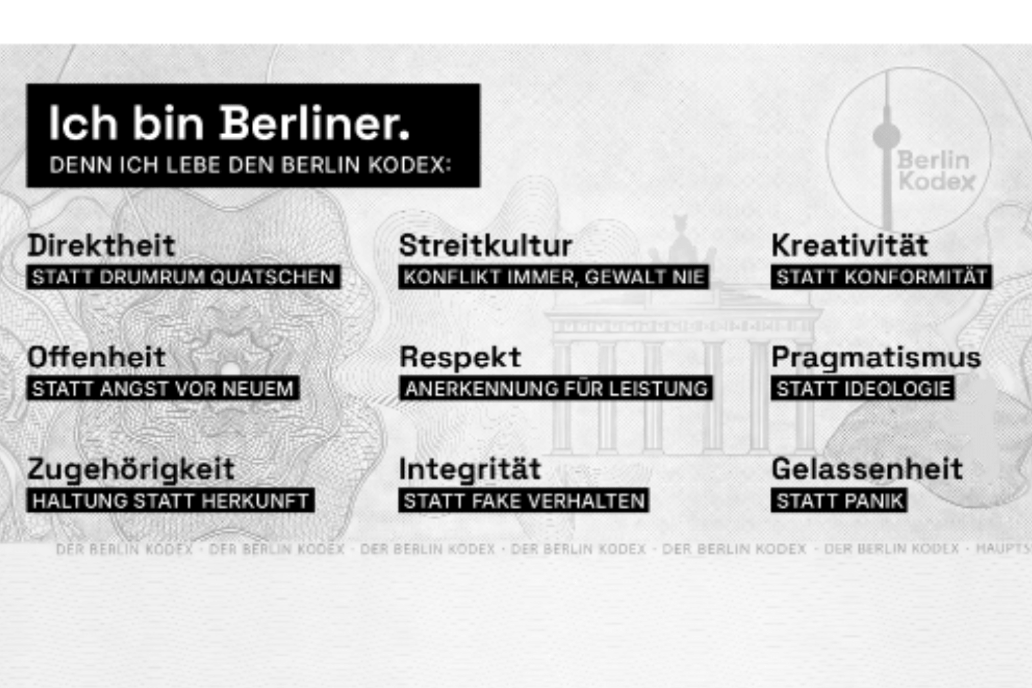 Berlin Kodex Campaign Stiftung AusserGewöhnlich Berlin Berliner Ausweis